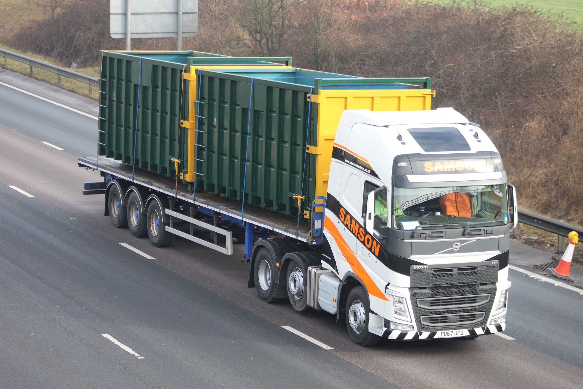 Samson Containers lorry hauling RORO containers